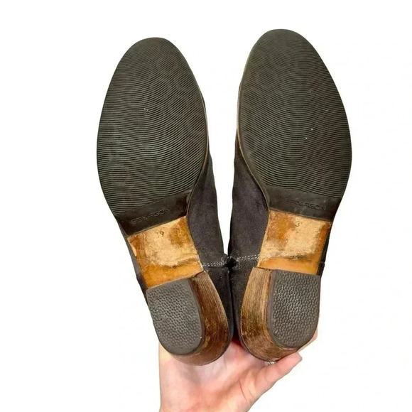 Woman by Common Projects Suede Zipper Ankle Boots in Charcoal Sz:39 - Picture 9 of 10